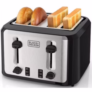 Black+Decker 4-Slice Toaster with Extra-Wide Slots